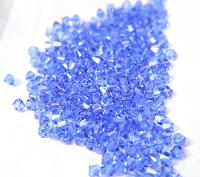 6mm Swarovski Sapphire (206) Bicone Beads Cuts 20 Gross (2880 Pieces) Jewelry supplies, rare findings, embroidery materials, premium beads