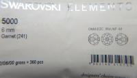 6mm Swarovski Elements Article 5000 Garnet Faceted Round Beads 6/12/36/172/44/288/720 Pieces