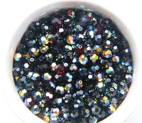 6mm Swarovski Elements Article 5000 JET Aurore Boreale Faceted Round Beads 6/12/36/172/44/288/720 Pieces