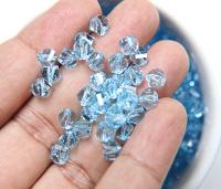 6mm Swarovski Aquamarine Beads 5020 Faceted Helix Bead 6/12/36/72/144/288/720 Pieces Jewelry making beads