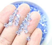 4/5mm Light Sapphire Swarovski Bicone 12/36/72/144/432/720 Pieces jewelry making beads, embroidery materials, craft supplies