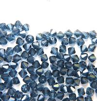6 mm Montana Sapphire Preciosa Vintage Rare Bicones 12/36/72/144/288 Pieces jewelry supplies, vintage findings, Made in Czech Republic