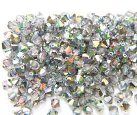 6 mm Crystal Vitrail Medium Preciosa Vintage Bicones 12/36/72/144/288 Pieces jewelry supplies, vintage findings, Made in Czech Republic