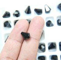 10x9MM Jet Preciosa Bell Beads Vintage 6/24/72 Pieces Article 451 56 301 fancy beads, jewelry making beads