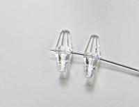 6x15 MM Crystal Preciosa elongated bicone beads centre hole Vintage 6/24/72 Pieces Article 451 53 384 fancy beads, PREMIUM MATERIALS