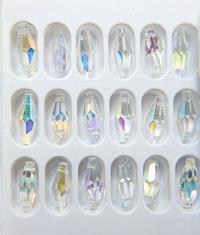 6x15 mm Crystal AB Preciosa elongated bicone beads 2 side holes Vintage 2/6/24/72 Pieces Article 451 53 384 fancy beads, PREMIUM MATERIALS