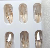 25x10 MM Crystal Honey Preciosa elongated bicone beads Vintage 2/6/24/72 Pieces Article 451 52 301 fancy beads, PREMIUM MATERIALS