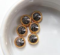 Swarovski 39ss Rivoli Sewon Settings in Crystal Black Patina 6/12/36 Pieces GOLD SETTINGS jewelry making, embroidery materials, vintage