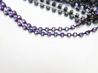 16ss Swarovski 2088 Chain Flat Back Crystal Heliotrope 4mm 0.5/1/2/5 Meters Vintage Black Settings Wedding Supplies|Jewelry Making
