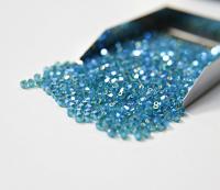 Swarovski (3/4mm) Blue Zircon AB 2X FC Bicones Rainbow Beads 36/72/144/432/720 Pieces rainbow beads, jewelry making, couture embellishments
