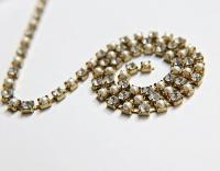 16ss Vintage Swarovski Rhinestone Chain in Crystal and Pearl (4mm) 0.5/1/2/5/15 Meters Wedding Bridal Supplies|Jewelry Making|Decoration