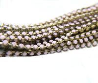 16SS Rhinestone Chain Swarovski in Rose Alabaster (293) 4mm 0.5/1/2/5/15 Meters jewelry making, embroidery materials, vintage findings, lace