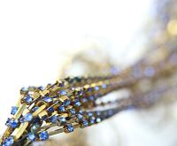 12 SS Vintage Fancy Rhinestone Chain Swarovski in Sapphire 3mm 0.5/1/2/5 Meters strass chains embroidery materials, wedding decorations