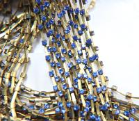12 SS Vintage Fancy Rhinestone Chain Swarovski in Sapphire 3mm 0.5/1/2/5 Meters strass chains embroidery materials, wedding decorations