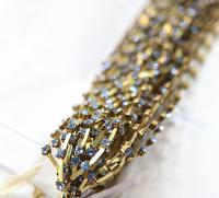 12 SS Vintage Fancy Rhinestone Chain Swarovski in Light Sapphire 3mm 0.5/1/2/5 Meters vintage findings, strass chains, craft supplies, rare
