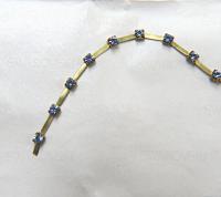 12 SS Vintage Fancy Rhinestone Chain Swarovski in Light Sapphire 3mm 0.5/1/2/5 Meters vintage findings, strass chains, craft supplies, rare