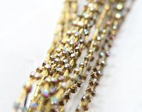 12 SS Vintage Fancy Rhinestone Chain Swarovski in Crystal Aurore Boreale 3mm 0.5/1/2/5 Mtr Wedding Bridal Supplies|Jewelry Making|Decoration