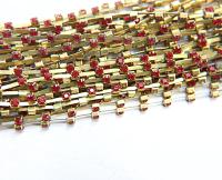 12 SS Vintage Fancy Rhinestone Chain Swarovski in Siam 3mm 0.5/1/2/5 Meters