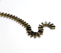 Swarovski Snake Baguette chain 7x3 mm in JET (280) settings in Brass 0.5/1/2 Meters Wedding Bridal Supplies|Jewelry Making|Decoration