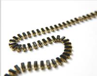 Swarovski Snake Baguette chain 7x3 mm in JET (280) settings in Brass 0.5/1/2 Meters Wedding Bridal Supplies|Jewelry Making|Decoration