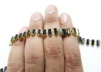 Swarovski Snake Baguette chain 7x3 mm in JET (280) settings in Brass 0.5/1/2 Meters Wedding Bridal Supplies|Jewelry Making|Decoration