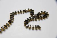 Swarovski Snake Baguette chain 7x3 mm in JET (280) settings in Brass 0.5/1/2 Meters Wedding Bridal Supplies|Jewelry Making|Decoration