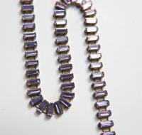 Swarovski Snake Baguette chain 7x3 mm in Violet (371) settings in Brass 0.5/1/2 Meters Wedding Bridal Supplies|Jewelry Making|Decoration