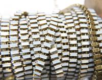 Swarovski Snake Baguette chain 7x3 mm in White Opal (234) settings in Brass 0.5/1/2 Meters Wedding Bridal Supplies|Jewelry Making|Decoration