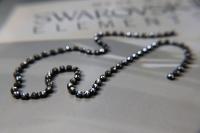 16ss Swarovski 2088 Chain in Flat Back Crystal Silver Shade (4mm) 0.5/1/2/5 Meters Vintage Black Settings