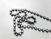 16ss Swarovski 2088 Chain in Flat Back Crystal Silver Shade (4mm) 0.5/1/2/5 Meters Vintage Black Settings