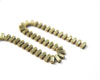 Swarovski Snake Baguette chain 7x3 mm in Jonquil (213) settings in Brass 0.5/1/2 Meters Wedding Bridal Supplies|Jewelry Making|Decoration