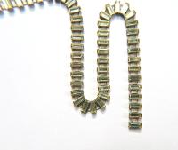 Swarovski Snake Baguette chain 7x3 mm in Jonquil (213) settings in Brass 0.5/1/2 Meters Wedding Bridal Supplies|Jewelry Making|Decoration