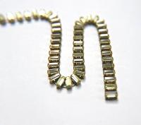 Swarovski Snake Baguette chain 7x3 mm in Jonquil (213) settings in Brass 0.5/1/2 Meters Wedding Bridal Supplies|Jewelry Making|Decoration