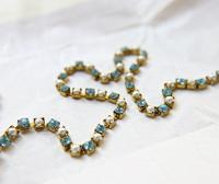 16ss Vintage Swarovski Rhinestone Chain in Aquamarine and Pearl (4mm) 0.5/1/2/5/15 Meters Wedding Bridal Supplies|Jewelry Making|Decoration