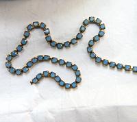 10SS Swarovski Rhinestone Cup Chain in White Opal Sky Blue 2.8mm Made in Austria 0.5/1/2/5 Meters vintage findings / jewelry making