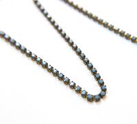 10SS Swarovski Rhinestone Cup Chain in White Opal Sky Blue 2.8mm Made in Austria 0.5/1/2/5 Meters vintage findings / jewelry making