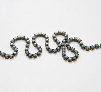 10SS Swarovski Rhinestone Cup Chain in White Opal Sky Blue 2.8mm Made in Austria 0.5/1/2/5 Meters vintage findings / jewelry making