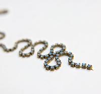 10SS Swarovski Rhinestone Cup Chain in White Opal Sky Blue 2.8mm Made in Austria 0.5/1/2/5 Meters vintage findings / jewelry making