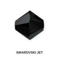 4/5mm Jet Black Swarovski Bicone 25/50 Gross (280) Jewelry making beads, embroidery materials, crystal black