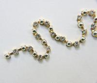 16ss Vintage Swarovski Rhinestone Chain in Crystal and Silver Pearls (4mm) 0.5/1/2/5/15 Meters Wedding Bridal Supplies|Decoration