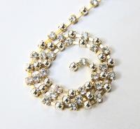 16ss Vintage Swarovski Rhinestone Chain in Crystal and Silver Pearls (4mm) 0.5/1/2/5/15 Meters Wedding Bridal Supplies|Decoration