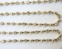 16ss Vintage Swarovski Rhinestone Chain in Crystal and Silver Pearls (4mm) 0.5/1/2/5/15 Meters Wedding Bridal Supplies|Decoration