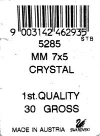 Swarovski 5205 7x5mm Crystal Elongated Bicone in Silver Night 20/72/144/432/1000 Pieces jewelry making Vintage beads, jewelry making