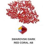 4mm Dark Red Coral Aurore Boreale Swarovski Bicone beads Cuts 36/72/144/432/1000 Pieces jewelry making materials