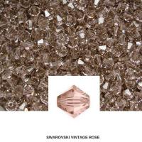 4mm Vintage Rose Swarovski Bicone crystal Beads 36/72/144/432/720 Pieces (319) embroidery beads, couture beading