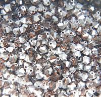 Swarovski (4mm) Smoked Topaz Comet Argent Light Bicones 36/72/144/432/720 Pieces jewelry making findings, craft supplies, PREMIUM MATERIALS