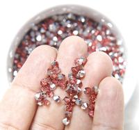 Swarovski (4mm) Padparadscha Comet Argent Light Bicones 36/72/144/432/720 Pieces