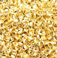 Gold Plated Tube Beads 5/10/100/500 Grams 2.5/3/3.6mm PREMIUM Haute Couture Embroidery materials
