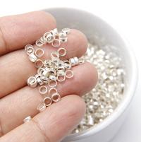 Silver Plated Tube Beads 5/10/100/500 Grams 2.5/3/3.6mm Haute Couture Embroidery