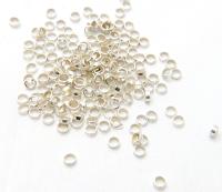 Silver Plated Tube Beads 5/10/100/500 Grams 2.5/3/3.6mm Haute Couture Embroidery